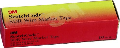 3M ScotchCode Wire Marker Tape Refill Roll SDR-10-19, Printed with "10-19" (Pack of 10) in Saudi Arabia