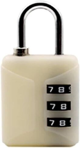 Colorful Mini Combination Padlock 3 Digital Password Lock for Bag Cabinet Box Game Luggage Cases Fitness Center MX10 1Pcs(White) in Saudi Arabia