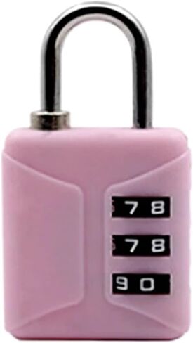 Colorful Mini Combination Padlock 3 Digital Password Lock for Bag Cabinet Box Game Luggage Cases Fitness Center MX10 1Pcs(White) in Saudi Arabia
