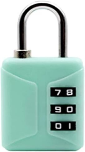 Colorful Mini Combination Padlock 3 Digital Password Lock for Bag Cabinet Box Game Luggage Cases Fitness Center MX10 1Pcs(White) in Saudi Arabia