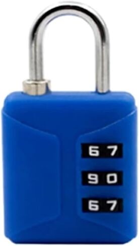 Colorful Mini Combination Padlock 3 Digital Password Lock for Bag Cabinet Box Game Luggage Cases Fitness Center MX10 1Pcs(White) in Saudi Arabia