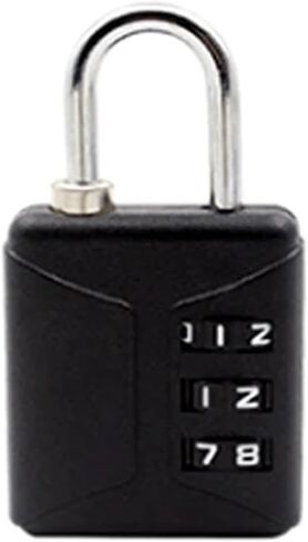 Colorful Mini Combination Padlock 3 Digital Password Lock for Bag Cabinet Box Game Luggage Cases Fitness Center MX10 1Pcs(White) in Saudi Arabia