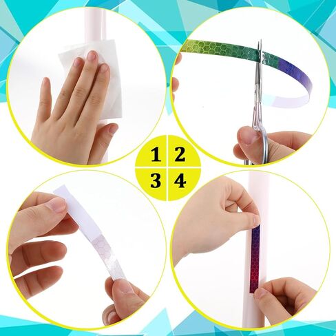 شريط عاكس النيون 0.4 بوصة × 26 قدم دراجات السلامة تحذير الشريط الفلوريسنت أشرطة عاكسة مضاد للعكس ملصقات السلامة الأصفر ملصقات لدراجات الخوذات مقطورات in Saudi Arabia