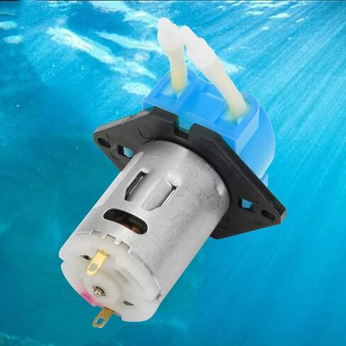 المضخة التمعجية الدقيقة 2 * 4MM DC 24V DIY مضخة سائلة تمعجية مضخة السائل لمضخة المختبر مع مقطع على التصميم سهل استبدال مضخة ABS أنبوب السيليكون الأزرق الأصفر (الأزرق) in Kuwait