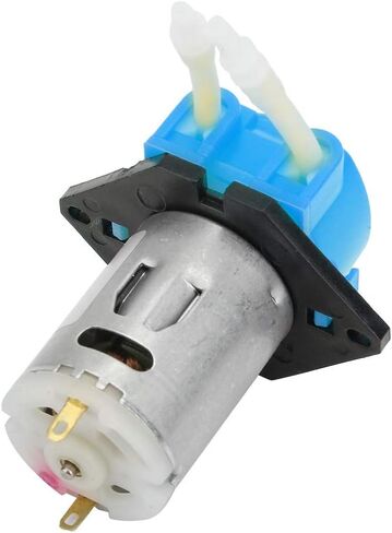 المضخة التمعجية الدقيقة 2 * 4MM DC 24V DIY مضخة سائلة تمعجية مضخة السائل لمضخة المختبر مع مقطع على التصميم سهل استبدال مضخة ABS أنبوب السيليكون الأزرق الأصفر (الأزرق) in Kuwait