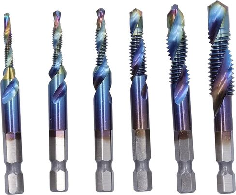 TBEST COMBERT TAPS ، 6pcsset e spiral tap tap bit kit kit high speed steel drilling bits british system system in Saudi Arabia