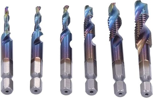 TBEST COMBERT TAPS ، 6pcsset e spiral tap tap bit kit kit high speed steel drilling bits british system system in Saudi Arabia