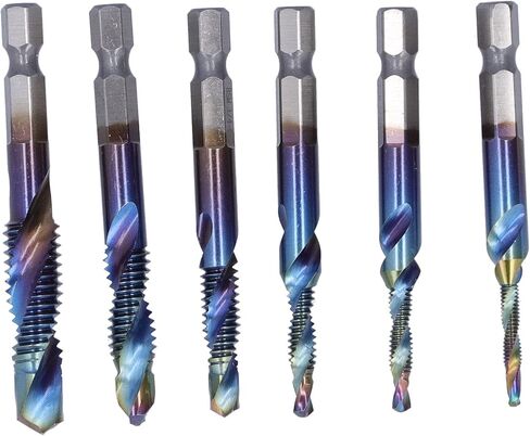 TBEST COMBERT TAPS ، 6pcsset e spiral tap tap bit kit kit high speed steel drilling bits british system system in Saudi Arabia