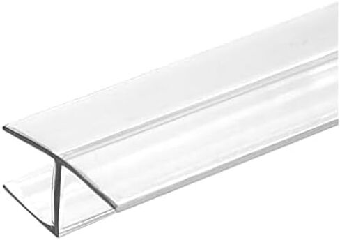 CBW Frameless Shower Door Side Seal Strip H-Type 180 Degree 72'' Length, Clear (1, 3/8'' Glass) in Saudi Arabia