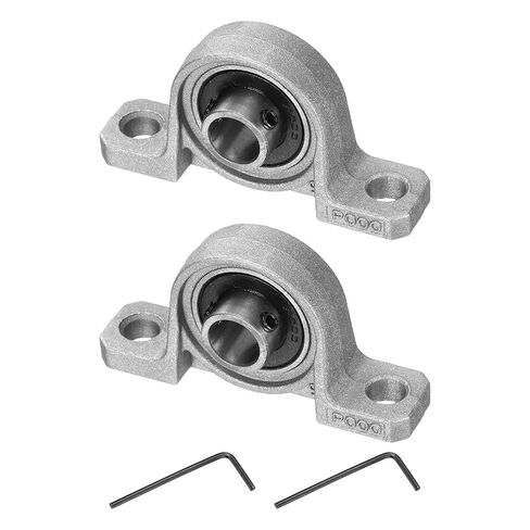 uxcell 2pcs KP006 Pillow Block Bearings 30mm Bore Bearing Units Zinc Alloy Flange Mounted Bearing Housing, P6(ABEC3) in Saudi Arabia