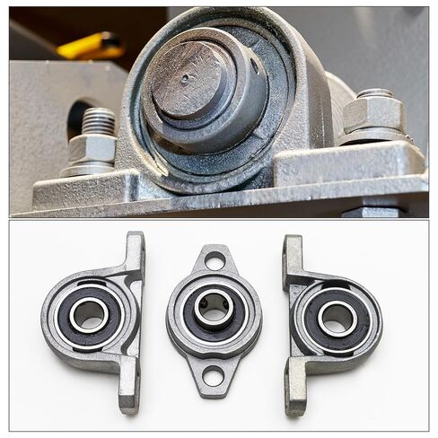 uxcell 2pcs KP006 Pillow Block Bearings 30mm Bore Bearing Units Zinc Alloy Flange Mounted Bearing Housing, P6(ABEC3) in Saudi Arabia