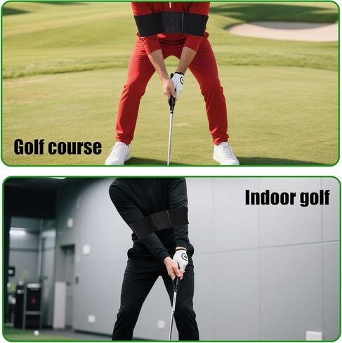 2PCS Golf Grip Trainer & Swing Band Arm Band ، ومرفق مدرب مريح للتدريب على الجولف ومدرب القبضة لتصحيح مواقع اليدين والتقلبات الميكانيكا in Saudi Arabia