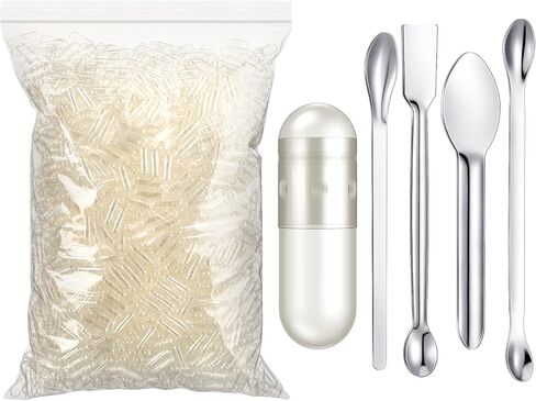 Timgle 2000 Count Empty Capsules with Lab Spoon Filling Kit Clear Fillable Empty Container DIY Vegetable Capsule Filling for Making Your Own Supplements in Saudi Arabia