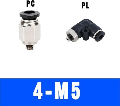 Pneumatic Hose Fitting PC PL SL With Sealing Ring Air Tube Connector G1/8 G1/4 G3/8 G1/2 1Pcs(6-M5 (6mm-M5),PL) in Saudi Arabia