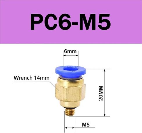 10Pcs PC 4/6/8/10/12mm Thread 1/8 1/4 3/8 1/2 Hose Connector Pipeline Quick Connector Pneumatic Air Fitting(PC4-01) in Kuwait