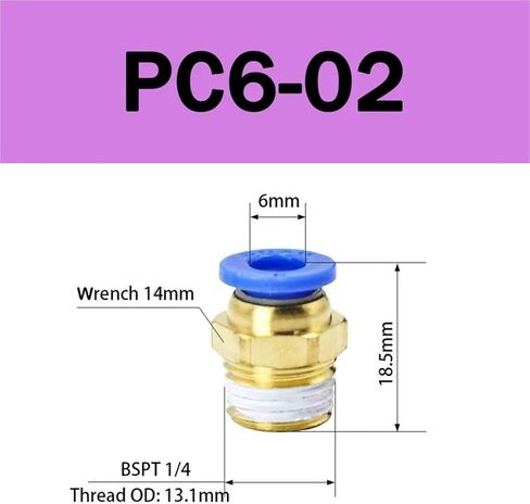 10Pcs PC 4/6/8/10/12mm Thread 1/8 1/4 3/8 1/2 Hose Connector Pipeline Quick Connector Pneumatic Air Fitting(PC4-01) in Kuwait