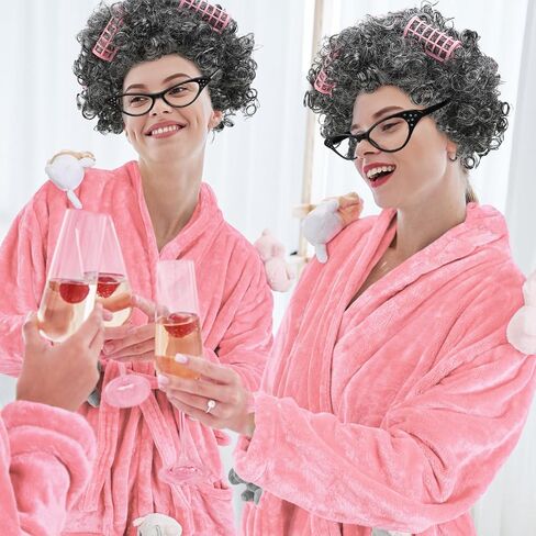 Xtinmee 3 Pcs Halloween Cat Lady Adult Costume Robe and Wig Cat Eye Rhinestone Glasses for Women Cat Lovers Cosplay in Saudi Arabia