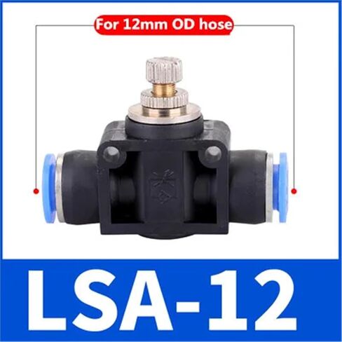 Pneumatics Air Throttle Valve Speed Control Hose Tube Water Fitting Connector Pneumatic Fittings Adjust 4-10mm 1Pcs(LSA-8) in Saudi Arabia