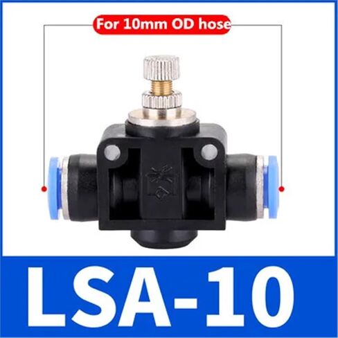 Pneumatics Air Throttle Valve Speed Control Hose Tube Water Fitting Connector Pneumatic Fittings Adjust 4-10mm 1Pcs(LSA-8) in Saudi Arabia