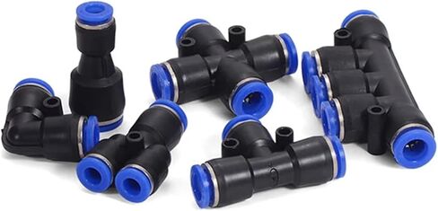Pneumatic Fitting Pipe Connector Tube Air Fittings Water Push In Hose Plastic 4mm 6mm 8mm 10mm PU PE PY LSA 1Pcs(PE,6mm) in Kuwait