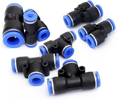 Pneumatic Fitting Pipe Connector Tube Air Fittings Water Push In Hose Plastic 4mm 6mm 8mm 10mm PU PE PY LSA 1Pcs(PE,6mm) in Kuwait