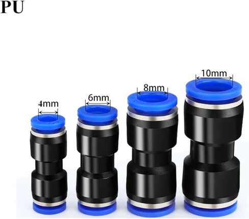 Pneumatic Fitting Pipe Connector Tube Air Fittings Water Push In Hose Plastic 4mm 6mm 8mm 10mm PU PE PY LSA 1Pcs(PE,6mm) in Kuwait