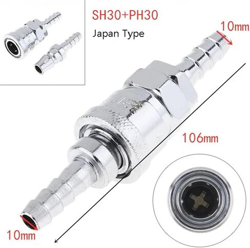 2Pcs Type Pneumatic Fitting Quick Coupling Connector Coupler For Air Compressor 6mm 8mm 10mm Hose Barb(EU 10mm) in Kuwait