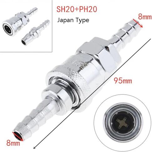 2Pcs Type Pneumatic Fitting Quick Coupling Connector Coupler For Air Compressor 6mm 8mm 10mm Hose Barb(EU 10mm) in Kuwait