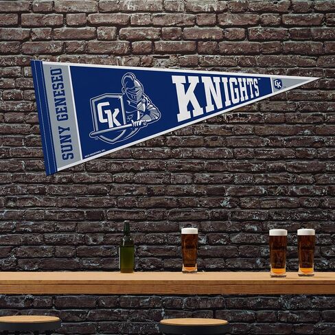 Rico Industries NCAA SUNY Geneseo Blue Knights 12" x 30" Felt Wall Décor Pennant - Great for Home/Bed Room/Man Cave Décor in Saudi Arabia