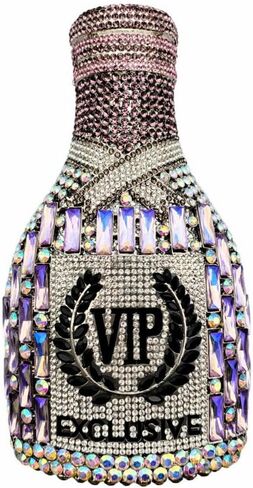 Glitter Women Champagne Bottle Evening Clutch Crystal Purse Cocktail Rhinestone Shoulder Bag Prom Diamond Handbag in Saudi Arabia
