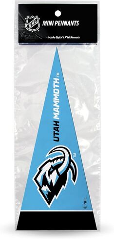 Rico Industries NHL Hockey Utah Mammoth Standard 4" x 9" Felt Mini Pennant Team Set (Includes 8 pieces) in Saudi Arabia