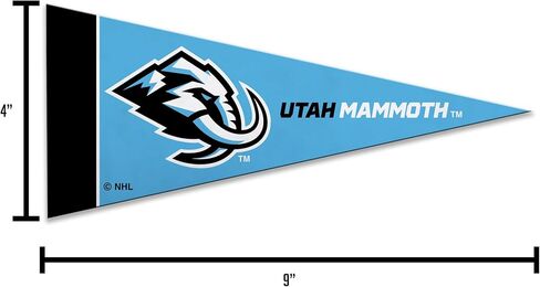 Rico Industries NHL Hockey Utah Mammoth Standard 4" x 9" Felt Mini Pennant Team Set (Includes 8 pieces) in Saudi Arabia