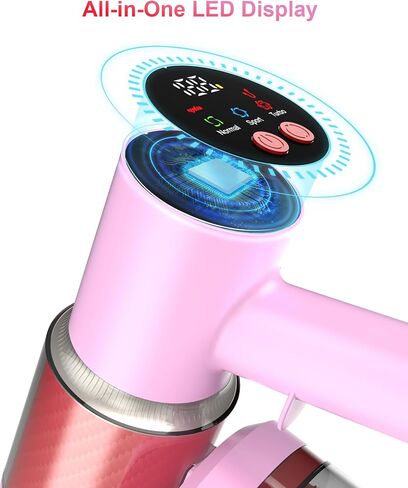 Pink Cordless Vacuum Cleaner, 45Kpa/550W/60 Mins Runtime Stick Vacuum with Self-Standing and Touch Screen, Anti-Tangle Wireless Vacumm, Vacuum Cleaners for Home/Pet Hair/Carpets/Floors in Saudi Arabia