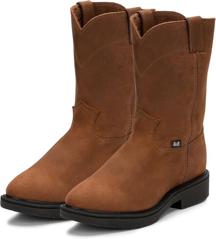 Justin Men's Conductor Electrical Hazard Pull-On Work Boot Soft Toe Copper 11 D(M) US in Saudi Arabia