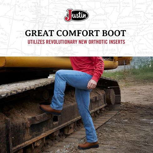 Justin Men's Conductor Electrical Hazard Pull-On Work Boot Soft Toe Copper 11 D(M) US in Saudi Arabia