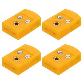 MECCANIXITY K Type Thermocouple Wire Connectors Female Plug Adapter High Temperature 120°C(248°F) for Thermocouple Sensor Probe Dark Yellow 20pcs in Kuwait