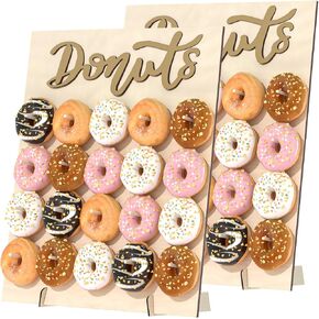 Donut Wall Display Stand, Reusable Food Buffet Board Holder for Grow Up Party, Wedding, Baby Shower Decorations, Fits 20 Doughnuts in Saudi Arabia