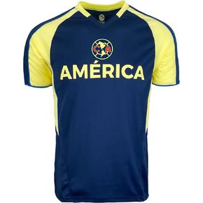 Icon Sports Boy's Club America Soccer Jersey, Licensed Club America Youth Short Sleeve Navy Shirt in Saudi Arabia