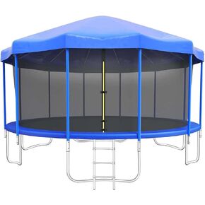 خيمة المظلة الترامبولين ، غطاء الظل الترامبولين مع إطار ل 6 أقدام ، 8 أقدام ، 10 أقدام ، 12 قدم ، 14 قدم ، 16 قدم الغلاف التغطية الإكسسوارات العليا ، السقف العلوي من أشعة الشمس الرياضية في الهواء الطلق - الشمس ، المطر والثلوج (SI in Kuwait