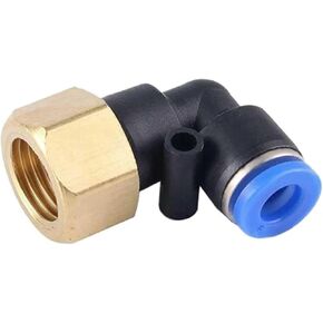 PLF Hose OD 4-12mm Female Thread M5'' 1/8'' 1/4'' 3/8'' 1/2'' Pneumatic Elbow Connector Tube Air 1Pcs(6mm OD Hose,3/8") in Saudi Arabia