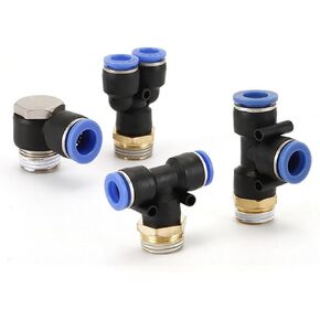Pneumatic Connector 4-12mm Fitting Male Thread 1/8 1/4 3/8 1/2 Air Fittings Quick Push 1Pcs(6-01,PD) in Saudi Arabia