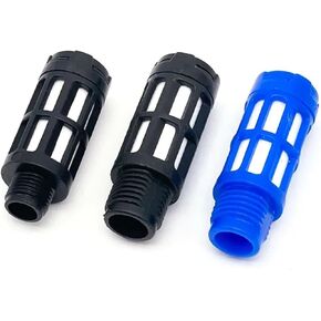 كاتم الصوت الهوائي هواء العادم العادم PT1/8 1/4 3/8 1/2 ضوضاء تمتص ضوضاء الذكور لصمام الملف اللولبي 1PCs (PSL-04 الأزرق) in Kuwait