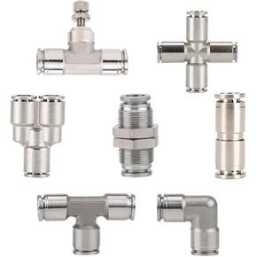 pu pv pe py pza sa pm metal pneumatic اقتران سريع 4 6 8 ملم في موصل خرطوم الهواء 1pcs (PE ، 6 مم) in Saudi Arabia