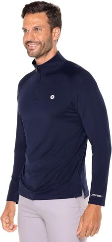 Coolibar UPF 50+ Men's Fairway Golf Pullover - Sun Protective in Saudi Arabia