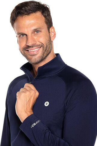 Coolibar UPF 50+ Men's Fairway Golf Pullover - Sun Protective in Saudi Arabia