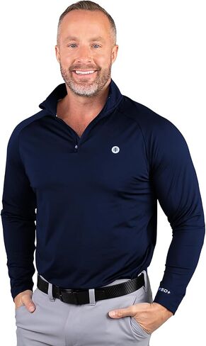 Coolibar UPF 50+ Men's Fairway Golf Pullover - Sun Protective in Saudi Arabia