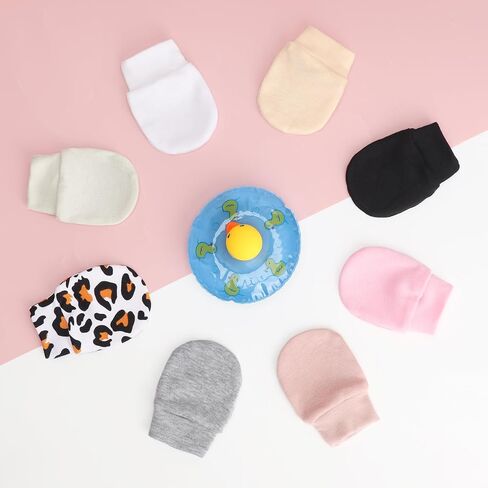 BQUBO Newborn Infant Toddler Mittens No Scratch Cotton Elastic Wrist Gloves Hypoallergenic for 0-6 Months Baby Boys Girls in Saudi Arabia