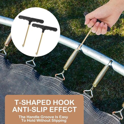 2 PCS Trampoline Spring Tool ، Hook Trampoline Spring Tool-Hook ، Spring Pull T-Hook مع مقبض بلاستيكي للقفز على ترامبولين سبرينج in Saudi Arabia