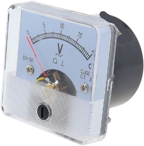DH-50 Square Analog Volt Voltage Voltmeter Panel Meter AC 5V 10V 15V 50V 75V 100V 150V 200V 250V 300V 450V 1Pcs(AC 200V) in Saudi Arabia