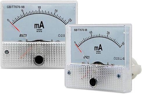 85C1 DC Milliampere Pointer Meter 1mA 5mA 10mA 20mA 30mA 50mA 200mA 300mA 500mA 1000mA Panel Ammeter 1Pcs(DC 5mA) in Saudi Arabia